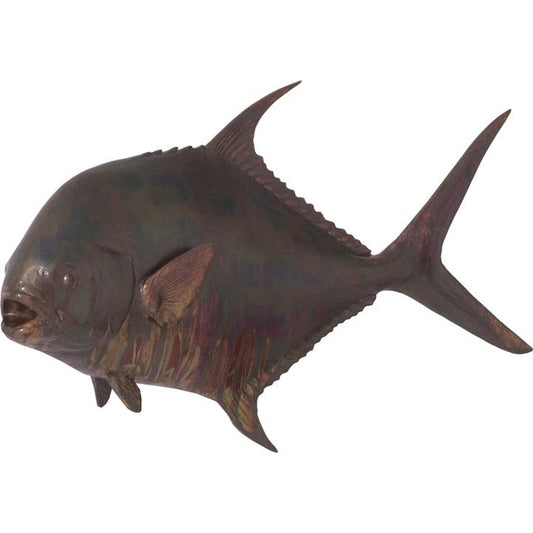 Permit Fish Wall Sculpture by Phillips Collection. Made from resin in a modern style.