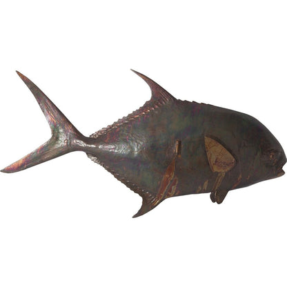 Permit Fish Wall Sculpture by Phillips Collection. Made from resin in a modern style.