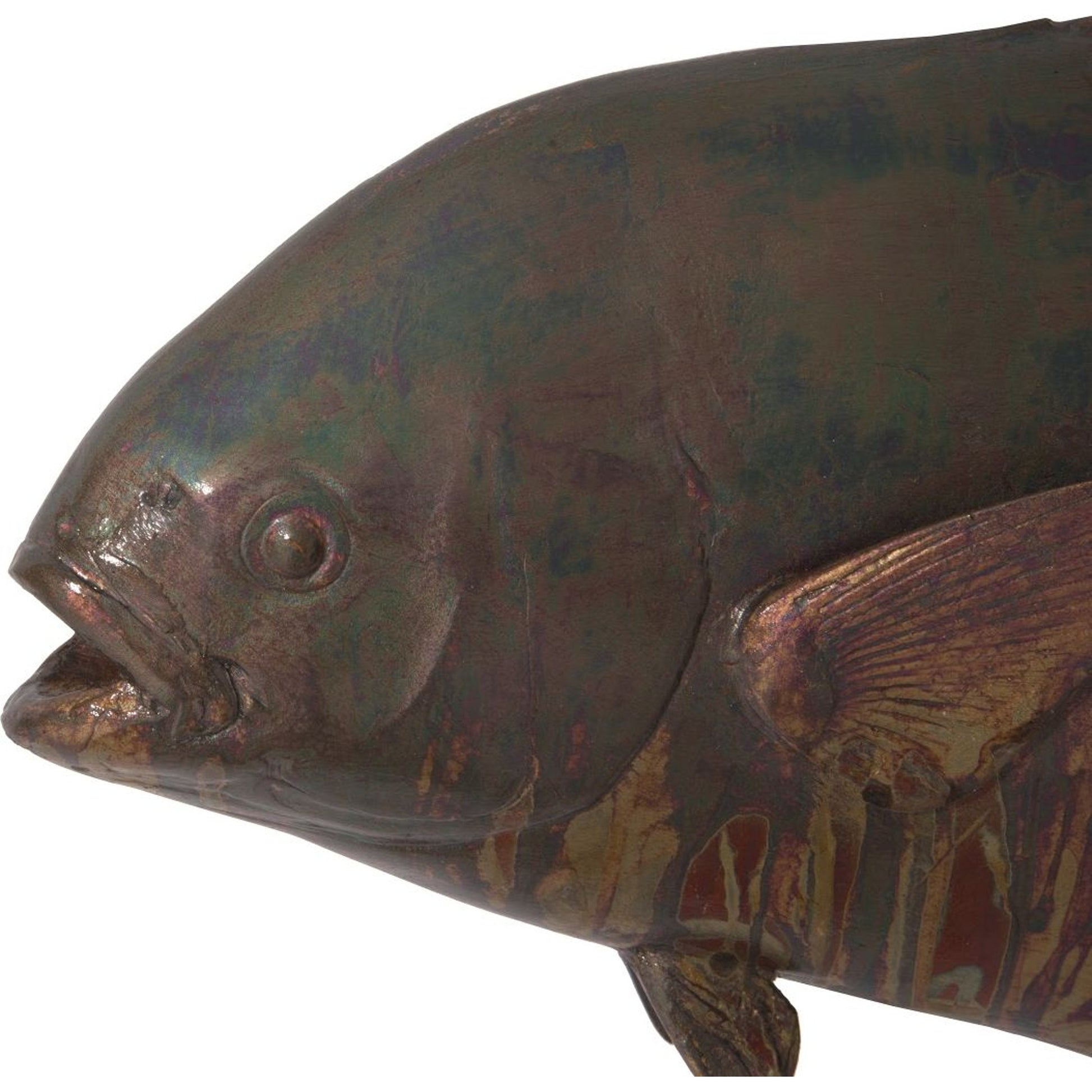 Permit Fish Wall Sculpture by Phillips Collection. Made from resin in a modern style.