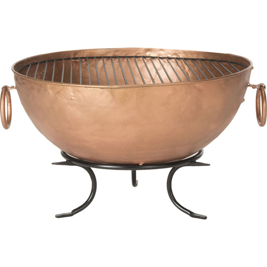 Strafford Fire Pit by HedgeApple Essentials in copper, black. Made from iron in a modern style.