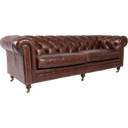 Birmingham Sofa by Moe's Home Collection. Made from top grain leather, hardwood, plywood frame in a traditional style.