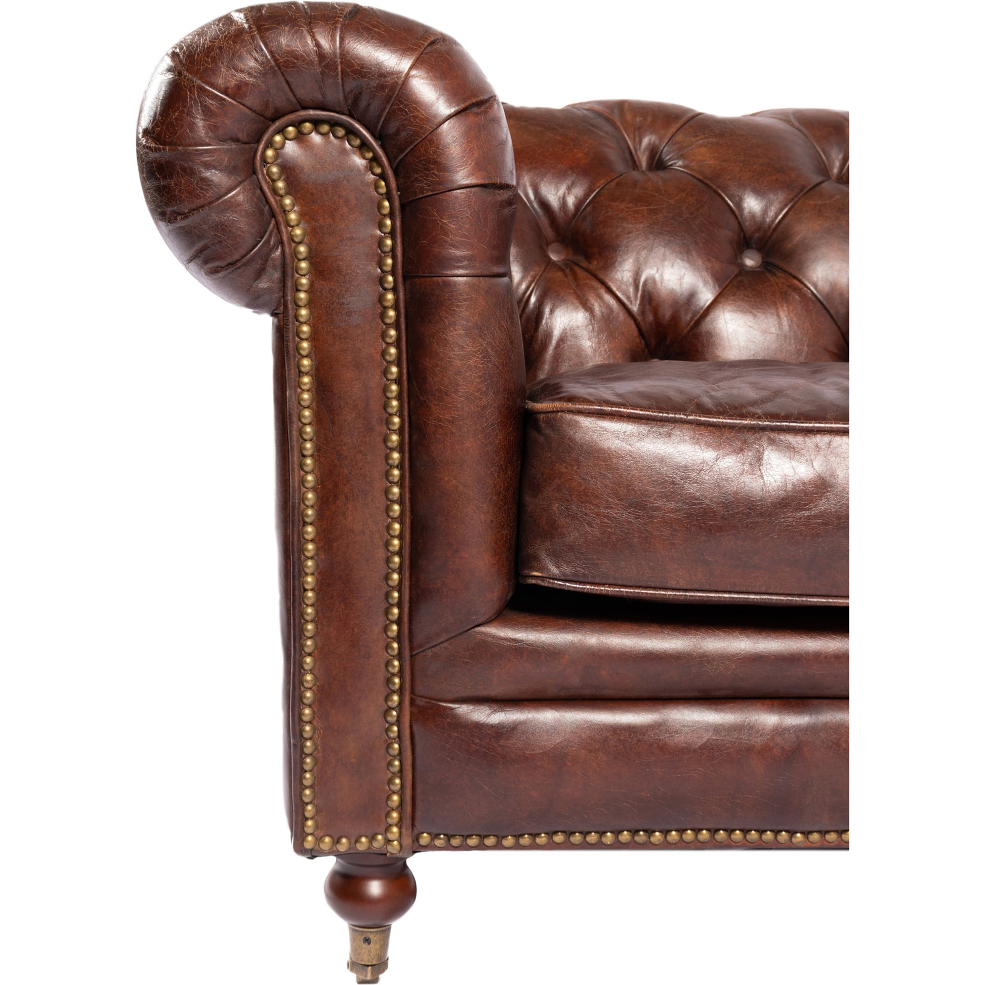 Birmingham Sofa by Moe's Home Collection. Made from top grain leather, hardwood, plywood frame in a traditional style.