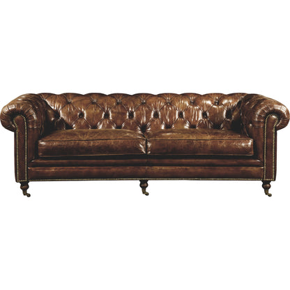 Birmingham Sofa by Moe's Home Collection. Made from top grain leather, hardwood, plywood frame in a traditional style.