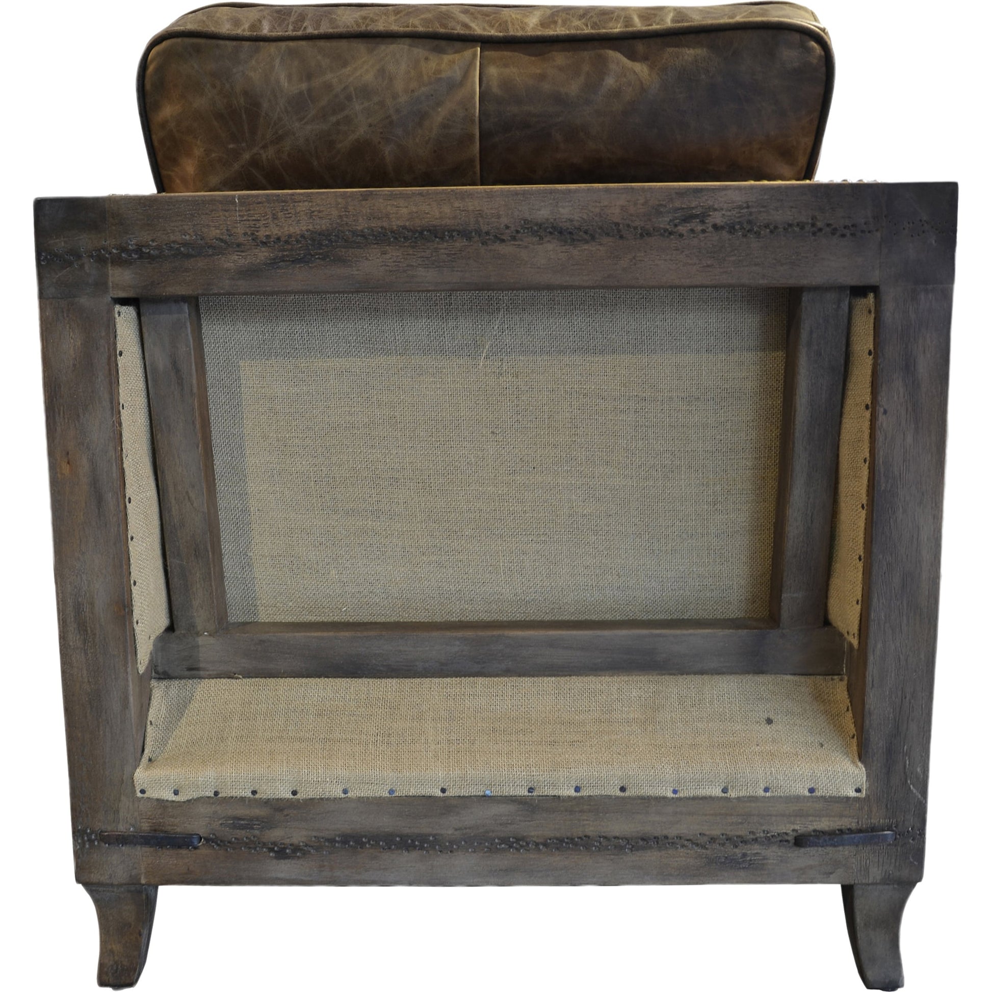 Darlington Club Chair by Moe's Home Collection in light brown. Made from top grain leather, solid rubber wood frame in a traditional style.