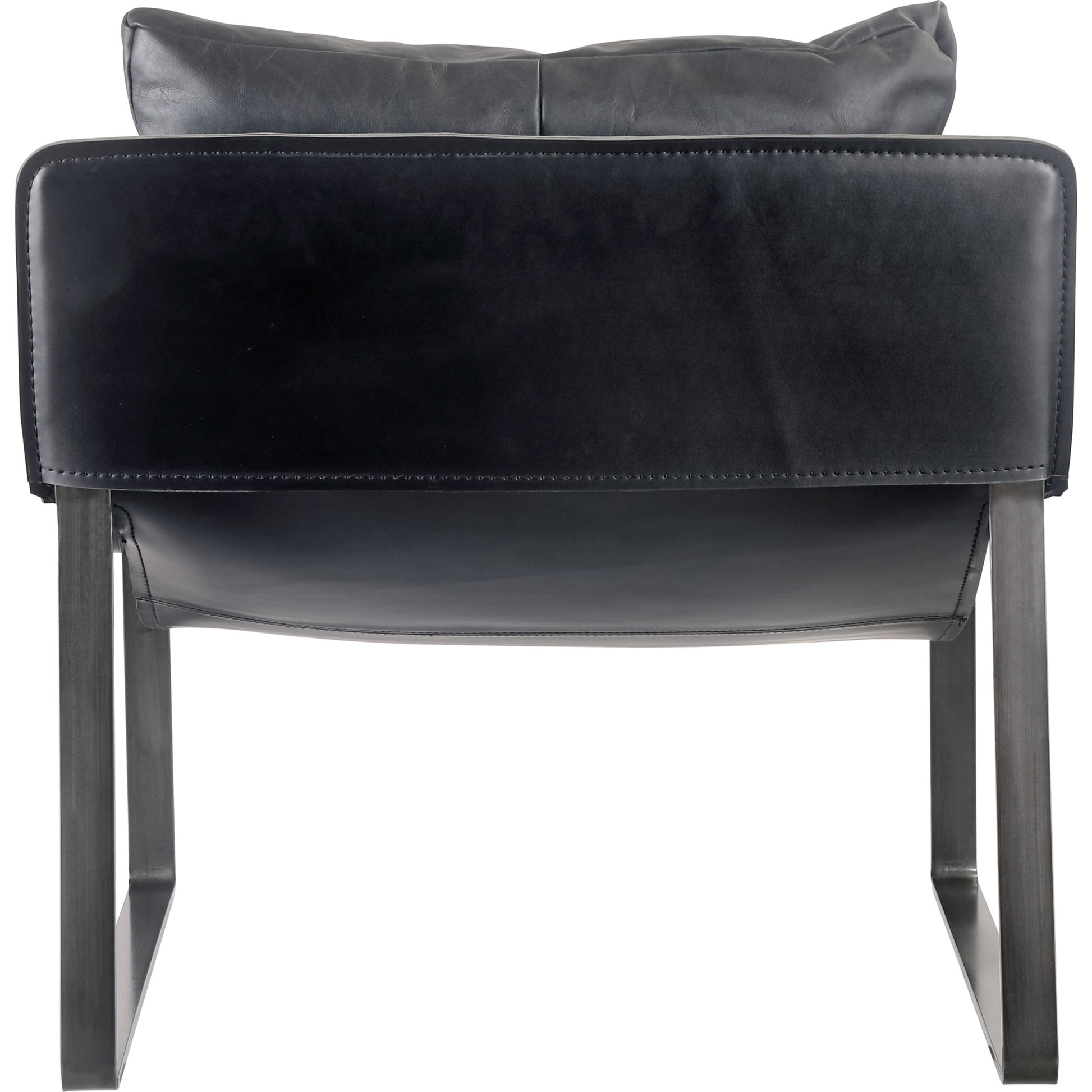 Connor Club Chair Open Road Leather by Moe's Home Collection. Made from upholstery: top-grain leather, iron frame, bonded leather cushion support, foam, feather fill in a modern style.