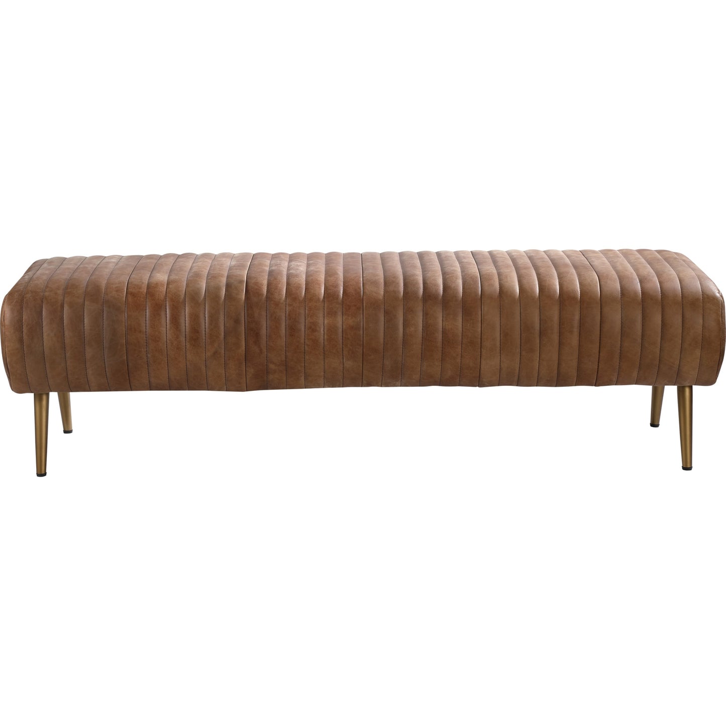 001 SR-858349 | Additional Silo | Endora Bench by Moe's Home Collection. Made from top grain leather, iron legs, foam, plywood in a modern style.