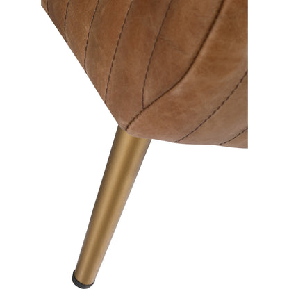 Endora Bench by Moe's Home Collection. Made from top grain leather, iron legs, foam, plywood in a modern style.
