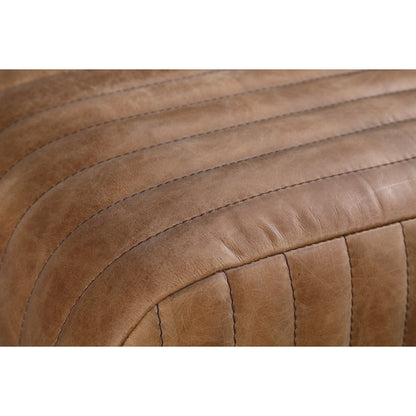Endora Bench by Moe's Home Collection. Made from top grain leather, iron legs, foam, plywood in a modern style.