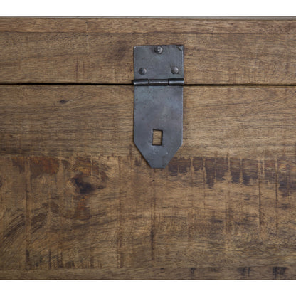 Livingston Trunk by Kosas Home. Made from solid mango wood, iron metalware in a rustic style.
