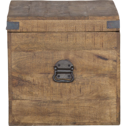Livingston Trunk by Kosas Home. Made from solid mango wood, iron metalware in a rustic style.