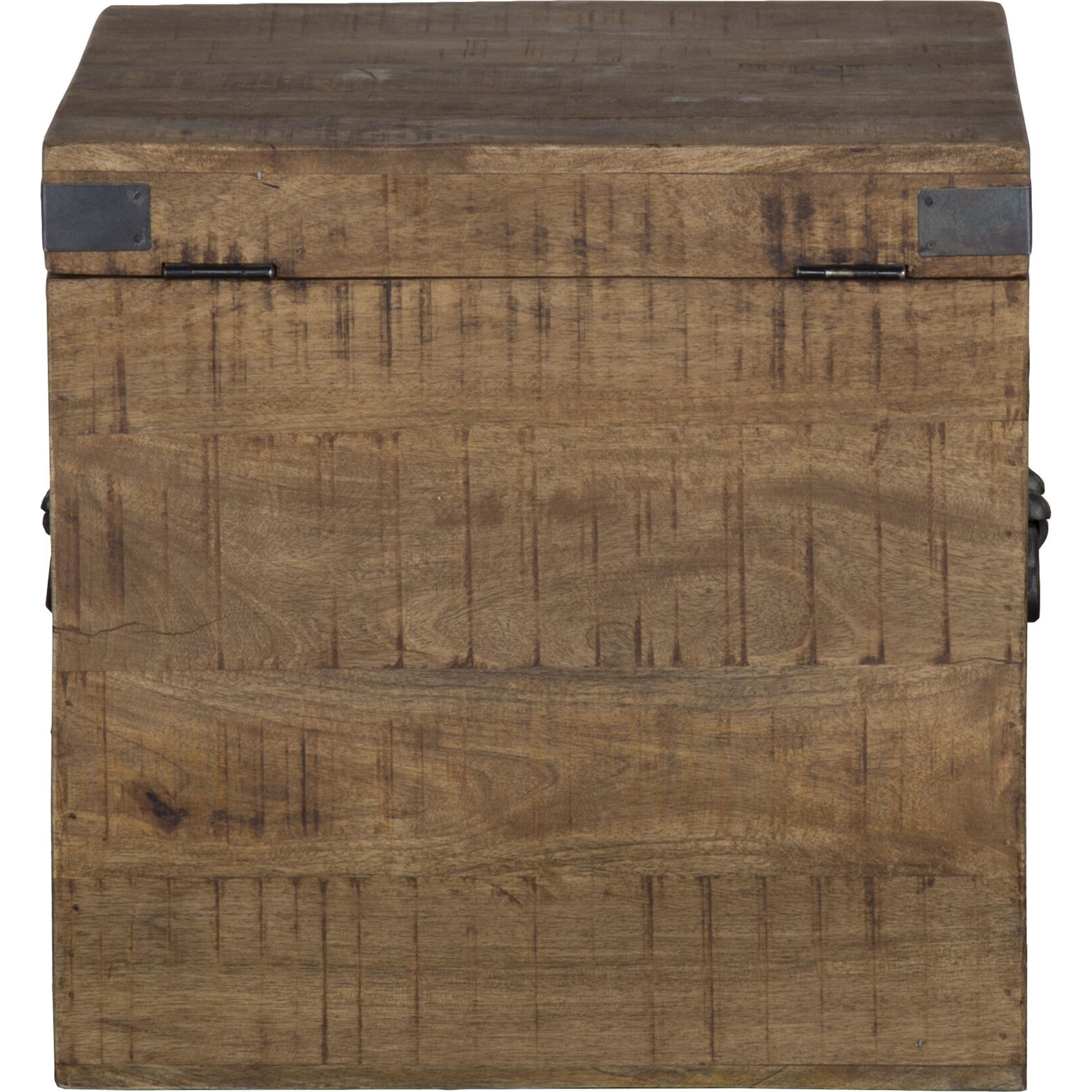 Livingston Trunk by Kosas Home. Made from solid mango wood, iron metalware in a rustic style.
