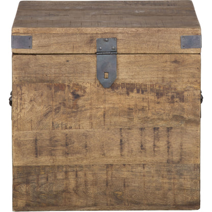 Livingston Trunk by Kosas Home. Made from solid mango wood, iron metalware in a rustic style.