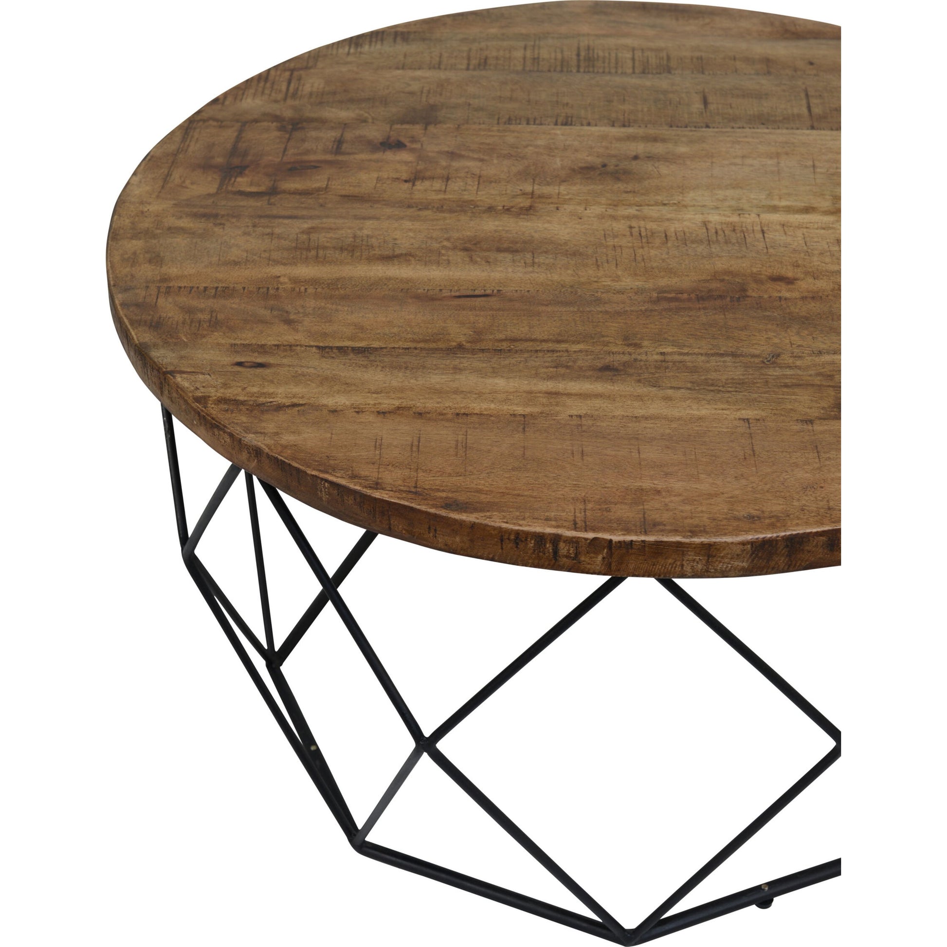 Chester Coffee Table by Kosas Home in chestnut brown top, black finish base. Made from mango wood top, iron base in a modern style.
