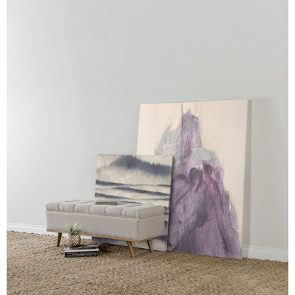 Stimpson Storage Bench by Kosas Home in french beige. Made from solid wood, upholstered in: 57% polyester, 25% viscose, 18% linen in a transitional style.