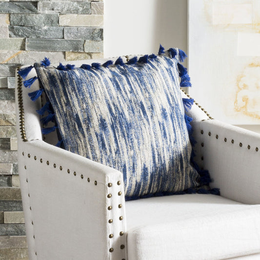 Berwick Pillow by HedgeApple Essentials in navy, creme. Made from 75% cotton, 25% polyester in a eclectic & global style.