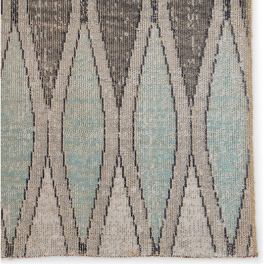Polaris POL02 Indoor/Outdoor Rug by Jaipur Living in gray, blue. Made from 100% polypropylene in a unique style.