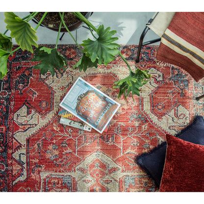Polaris POL06 Indoor/Outdoor Rug by Jaipur Living in red, blue. Made from 100% polypropylene in a unique style.