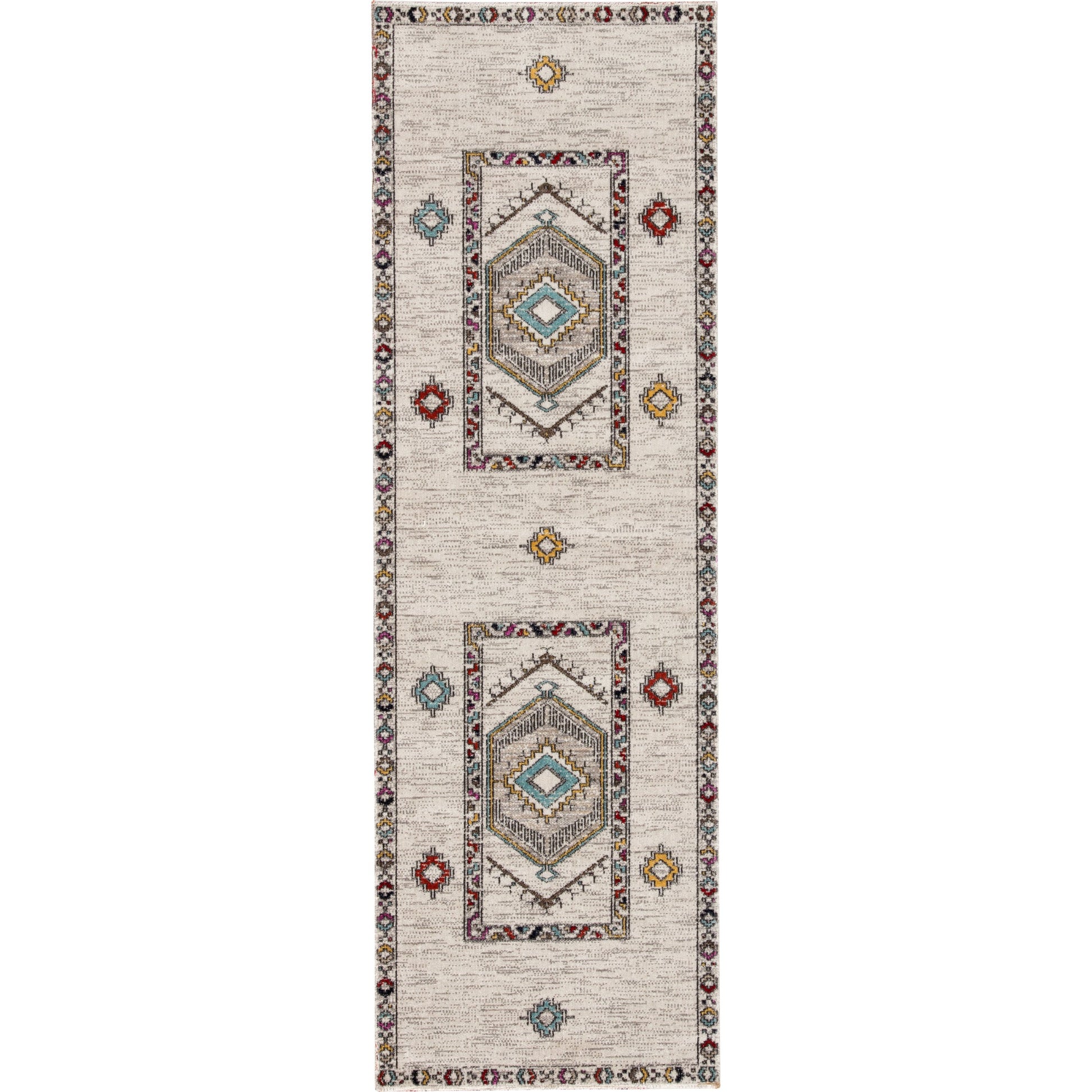 Polaris POL10 Indoor/Outdoor Rug by Jaipur Living in ivory, multicolor. Made from 100% polypropylene in a unique style.