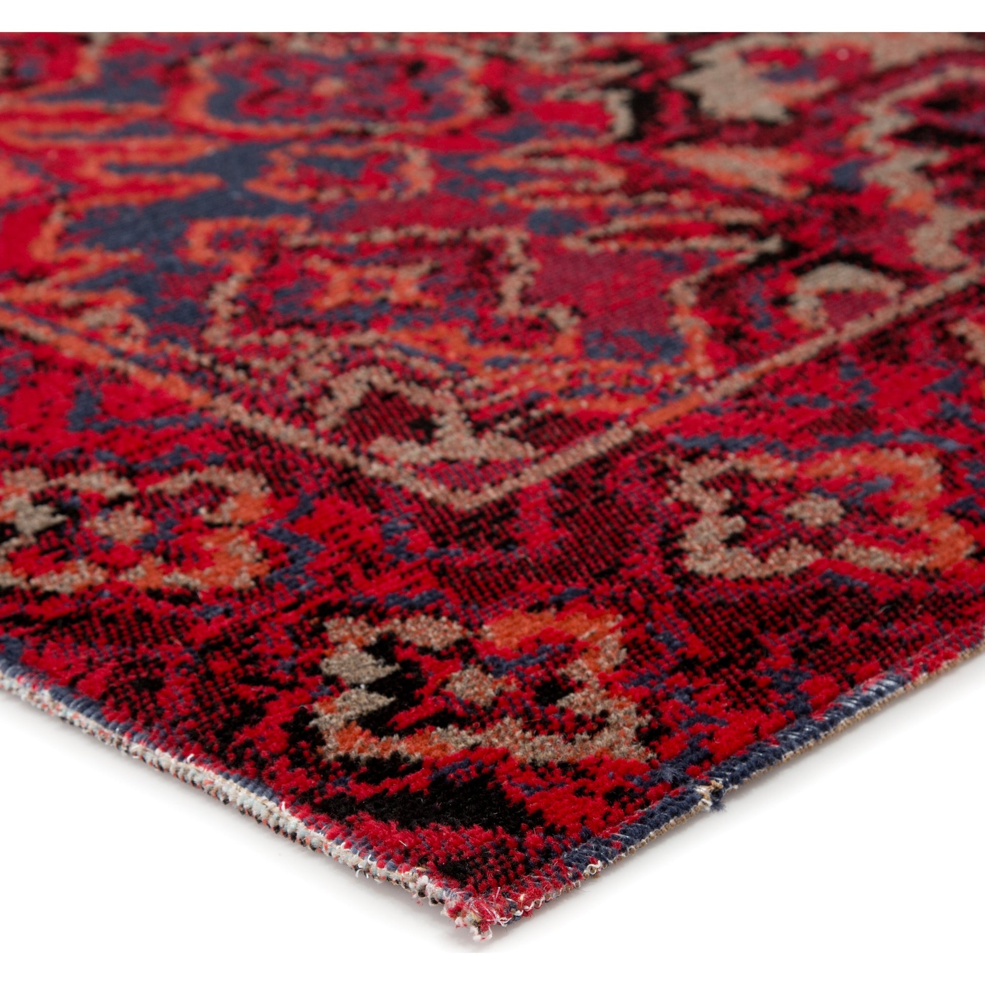 Seneca POL21 Indoor/Outdoor Rug by Jaipur Living in red, black. Made from 100% polypropylene in a unique style.