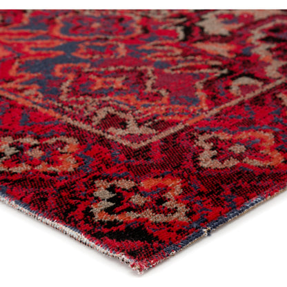 Seneca POL21 Indoor/Outdoor Rug by Jaipur Living in red, black. Made from 100% polypropylene in a unique style.