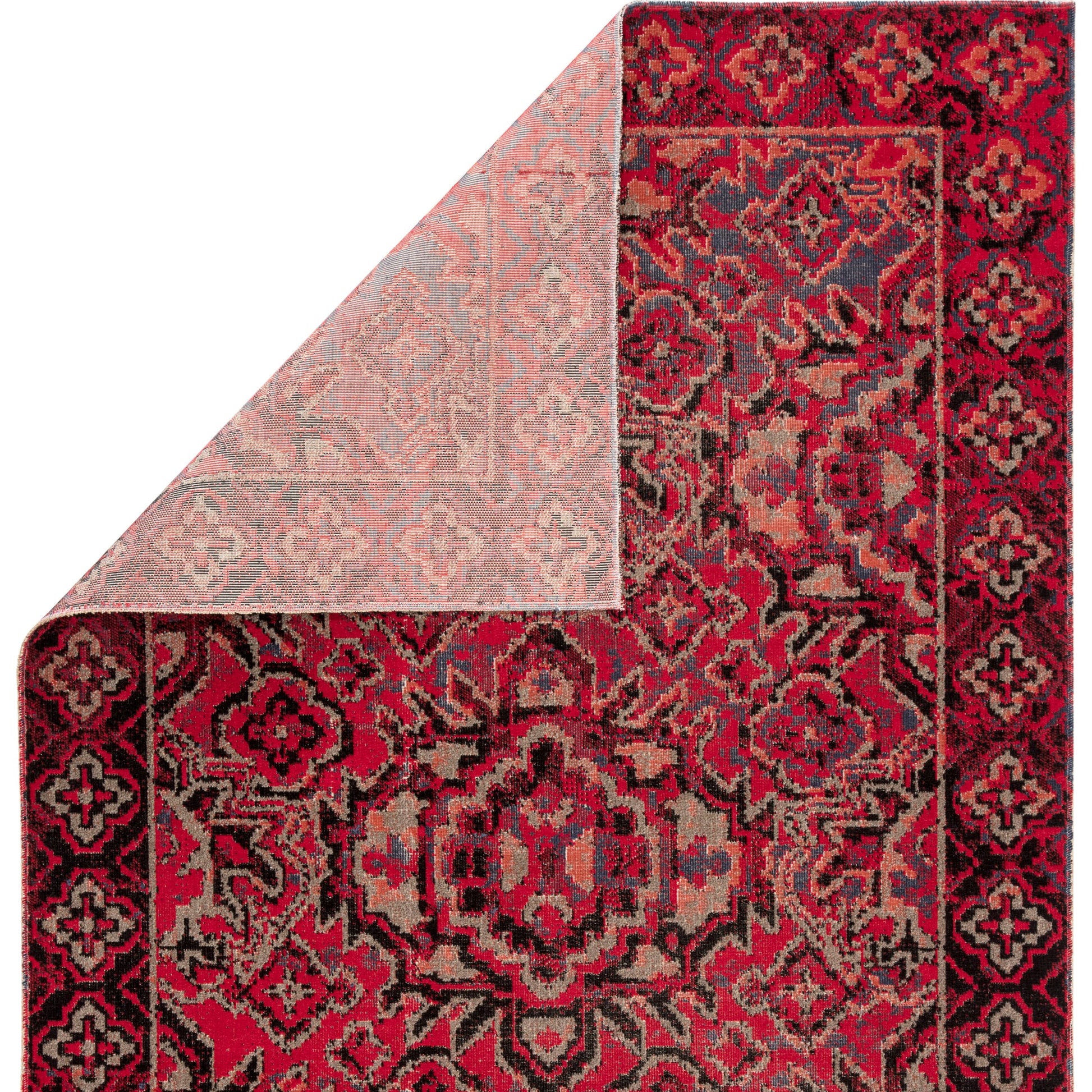 Seneca POL21 Indoor/Outdoor Rug by Jaipur Living in red, black. Made from 100% polypropylene in a unique style.