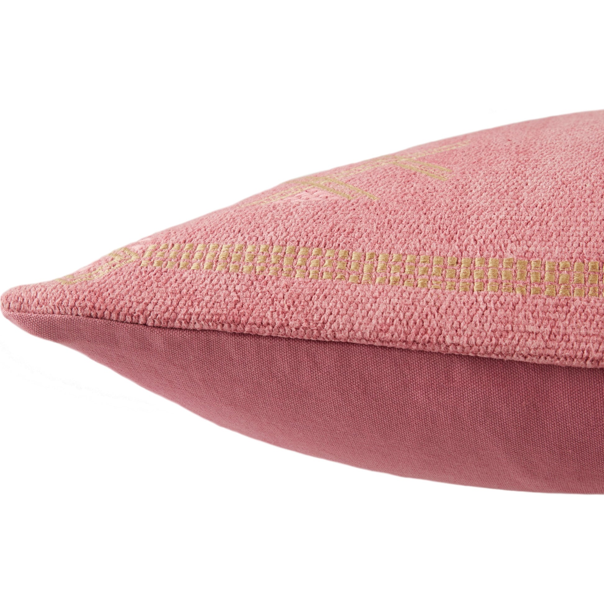 Puebla Shazi Pillow by Jaipur Living in pink, tan. Made from 100% cotton in a eclectic & global style.