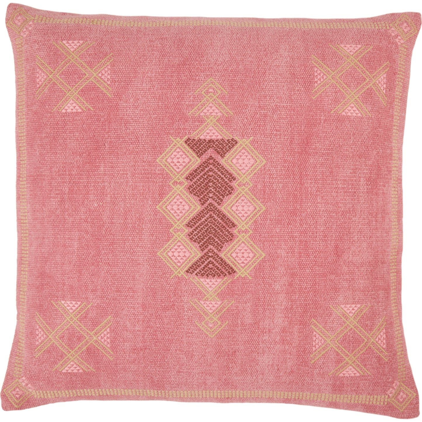 001 SR-861814,SR-861815 | Primary Silo | Puebla Shazi Pillow by Jaipur Living in pink, tan. Made from 100% cotton in a eclectic & global style.