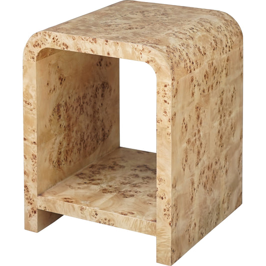 Putnam Side Table by Worlds Away. Made from hardwood solids, mdf, veneer, metal, acrylic in a eclectic & global style.