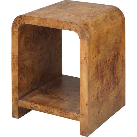 Putnam Side Table by Worlds Away. Made from hardwood solids, mdf, veneer, metal, acrylic in a eclectic & global style.