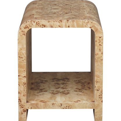 Putnam Side Table by Worlds Away. Made from hardwood solids, mdf, veneer, metal, acrylic in a eclectic & global style.