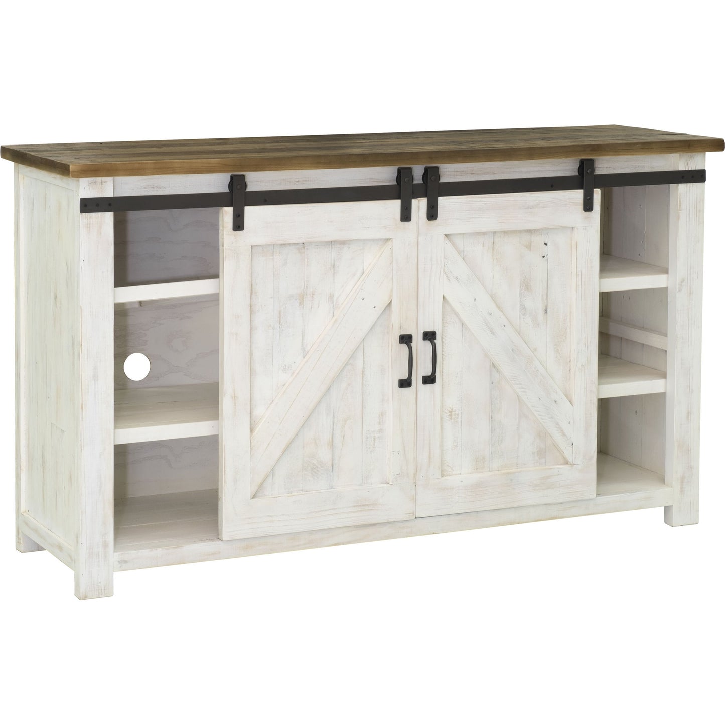 001 SR-818662 | Primary Silo | Provence Sideboard by LH Imports in white, brown. Made from reclaimed pine in a rustic style.