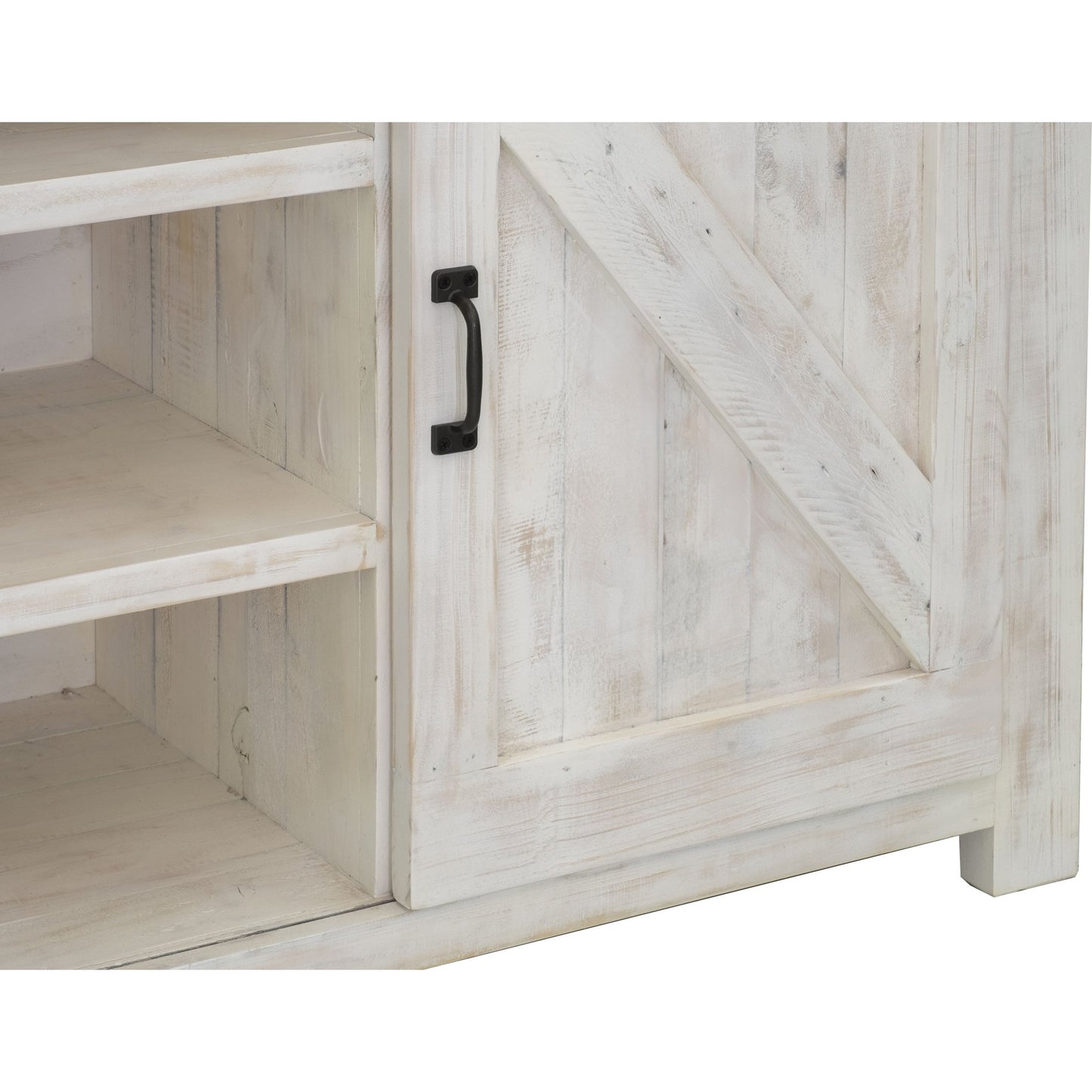 005 SR-818662 | Closeup | Provence Sideboard by LH Imports in white, brown. Made from reclaimed pine in a rustic style.