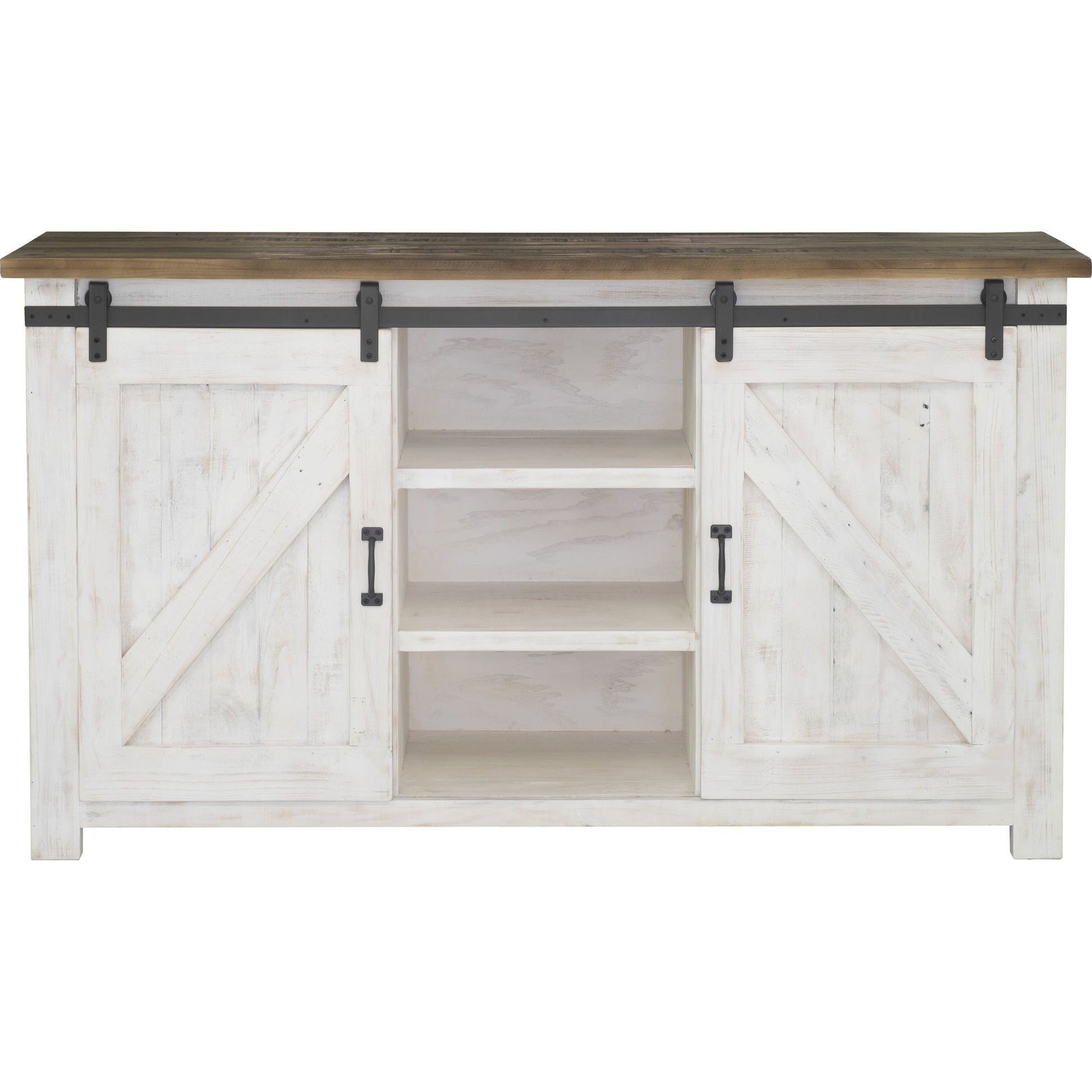Provence Sideboard by LH Imports in white, brown. Made from reclaimed pine in a rustic style.