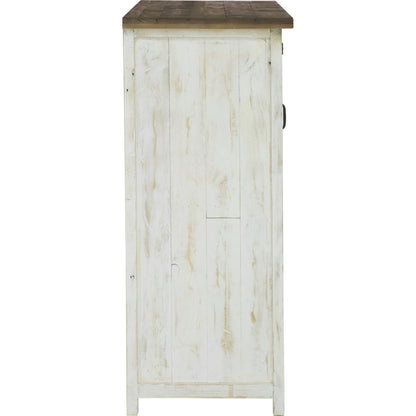 Provence Chest with 1 Door by LH Imports in white, brown. Made from reclaimed pine in a cottage & farmhouse style.