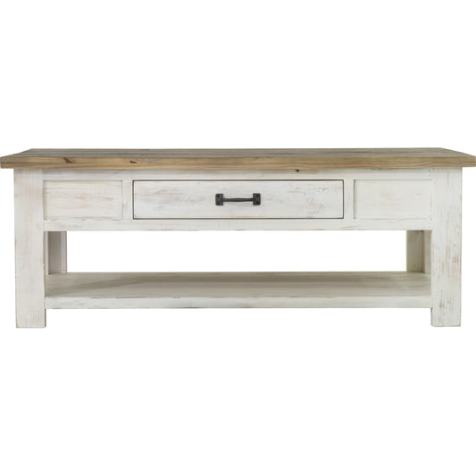 Provence Coffee Table by LH Imports in white, brown. Made from reclaimed pine in a cottage & farmhouse style.