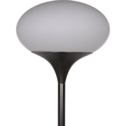 Drop Floor Lamp by Noir in gunmetal. Made from industrial steel in a modern style.