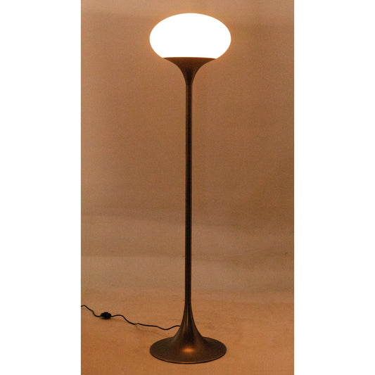 Drop Floor Lamp by Noir in gunmetal. Made from industrial steel in a modern style.