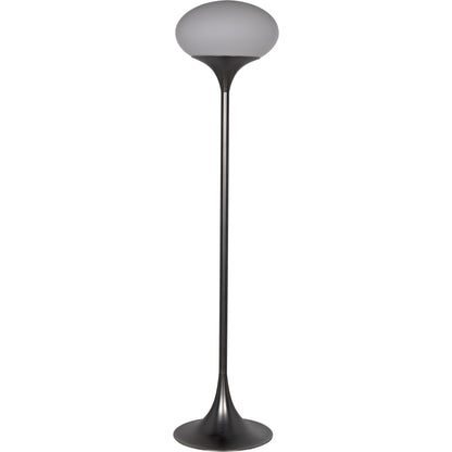 Drop Floor Lamp by Noir in gunmetal. Made from industrial steel in a modern style.