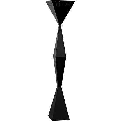 Brixton Floor Lamp by Noir in matte black. Made from industrial steel in a modern style.