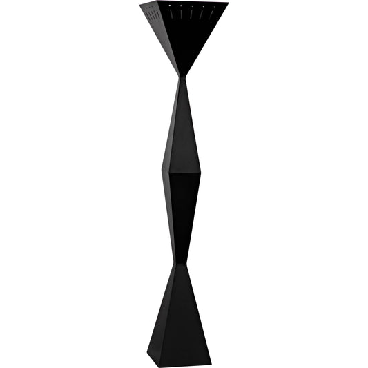 Brixton Floor Lamp by Noir in matte black. Made from industrial steel in a modern style.