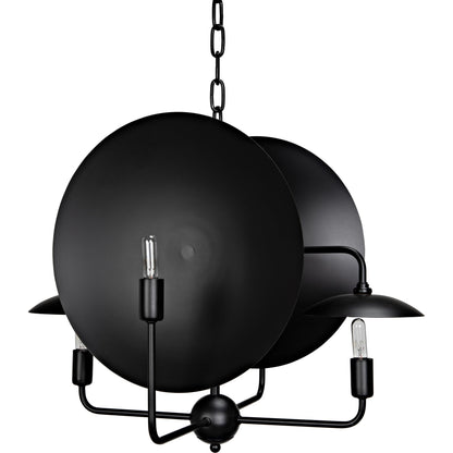 Satellite Lamp by Noir in matte black. Made from industrial steel in a modern style.