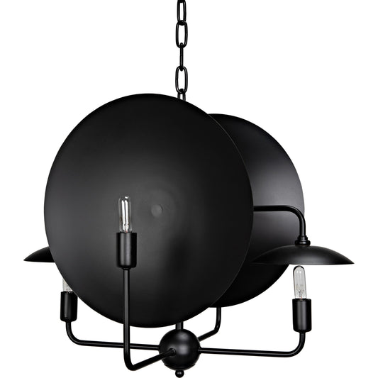 Satellite Lamp by Noir in matte black. Made from industrial steel in a modern style.
