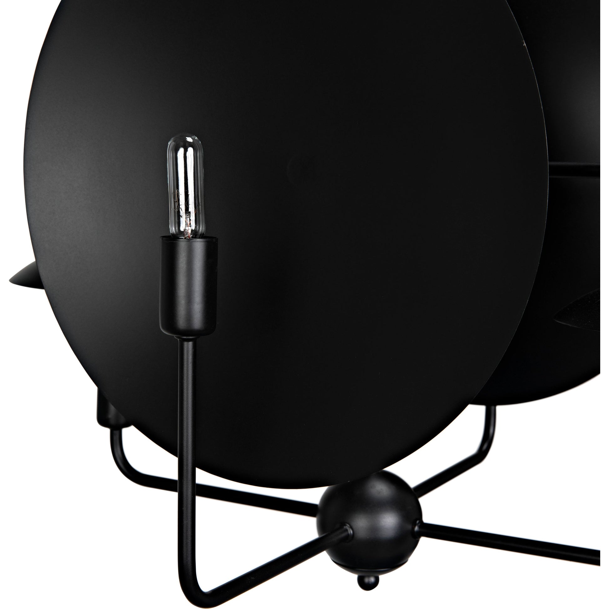 Satellite Lamp by Noir in matte black. Made from industrial steel in a modern style.