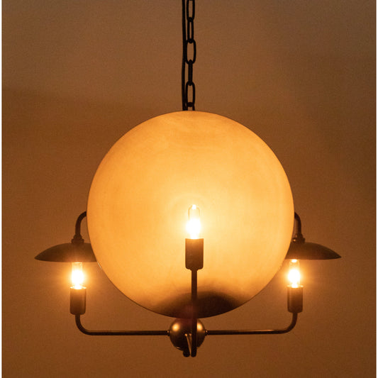 Satellite Lamp by Noir in matte black. Made from industrial steel in a modern style.