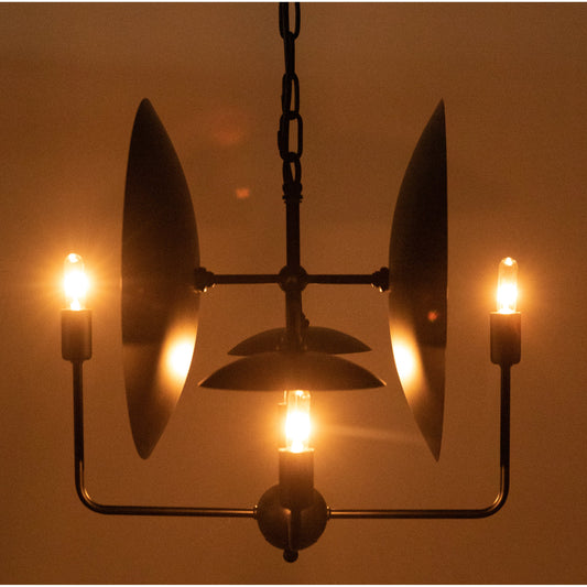 Satellite Lamp by Noir in matte black. Made from industrial steel in a modern style.