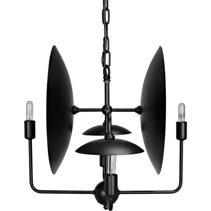 Satellite Lamp by Noir in matte black. Made from industrial steel in a modern style.