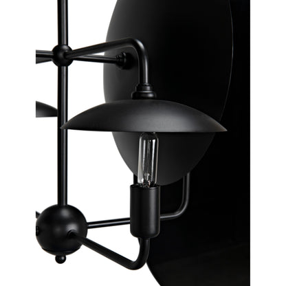Satellite Lamp by Noir in matte black. Made from industrial steel in a modern style.