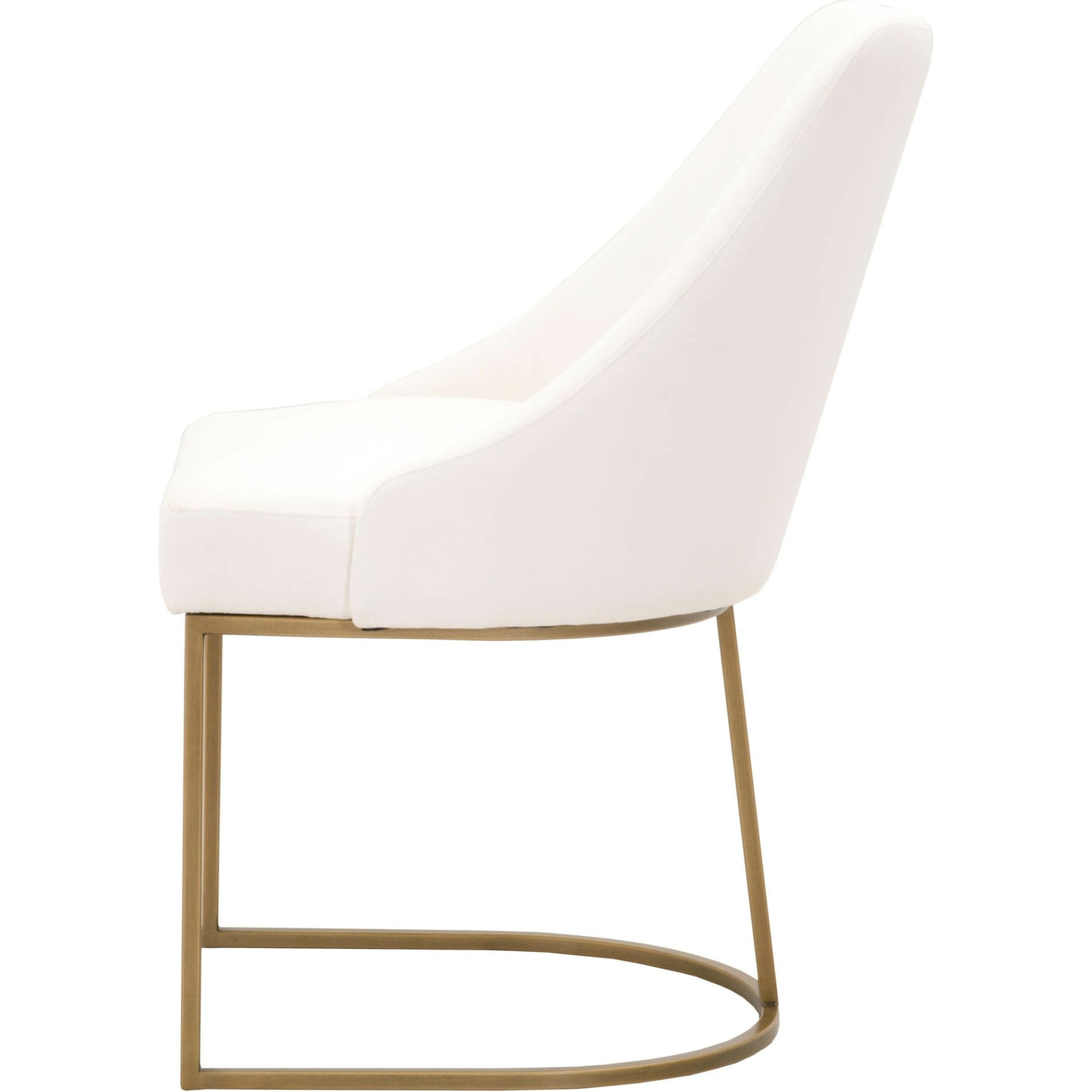 Parissa Dining Chair (Set of 2) by Essentials For Living in livesmart peyton-pearl, brushed gold. Made from metal, fabric in a modern style.