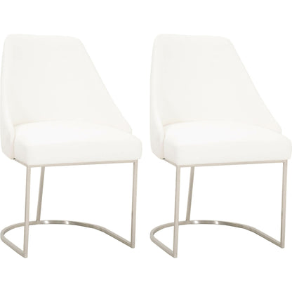Parissa Dining Chair (Set of 2) by Essentials For Living in livesmart peyton-pearl, brushed gold. Made from metal, fabric in a modern style.