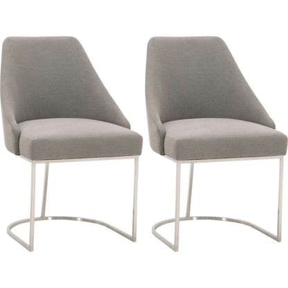 Parissa Dining Chair (Set of 2) by Essentials For Living in livesmart peyton-pearl, brushed gold. Made from metal, fabric in a modern style.